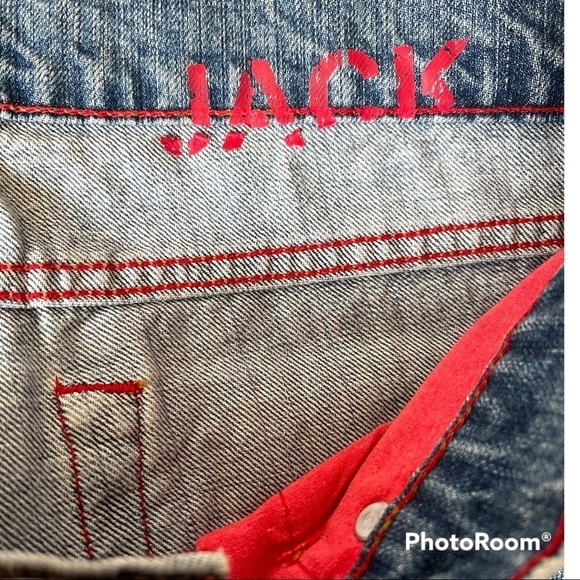 New Bartack Street Fashion Bootcut Light Wash Jack Jeans 27 - Picture 8 of 9